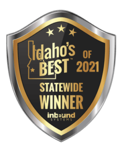 Idaho's Best 2021 statewide winner badge.