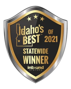 Idaho's Best 2021 statewide winner badge.